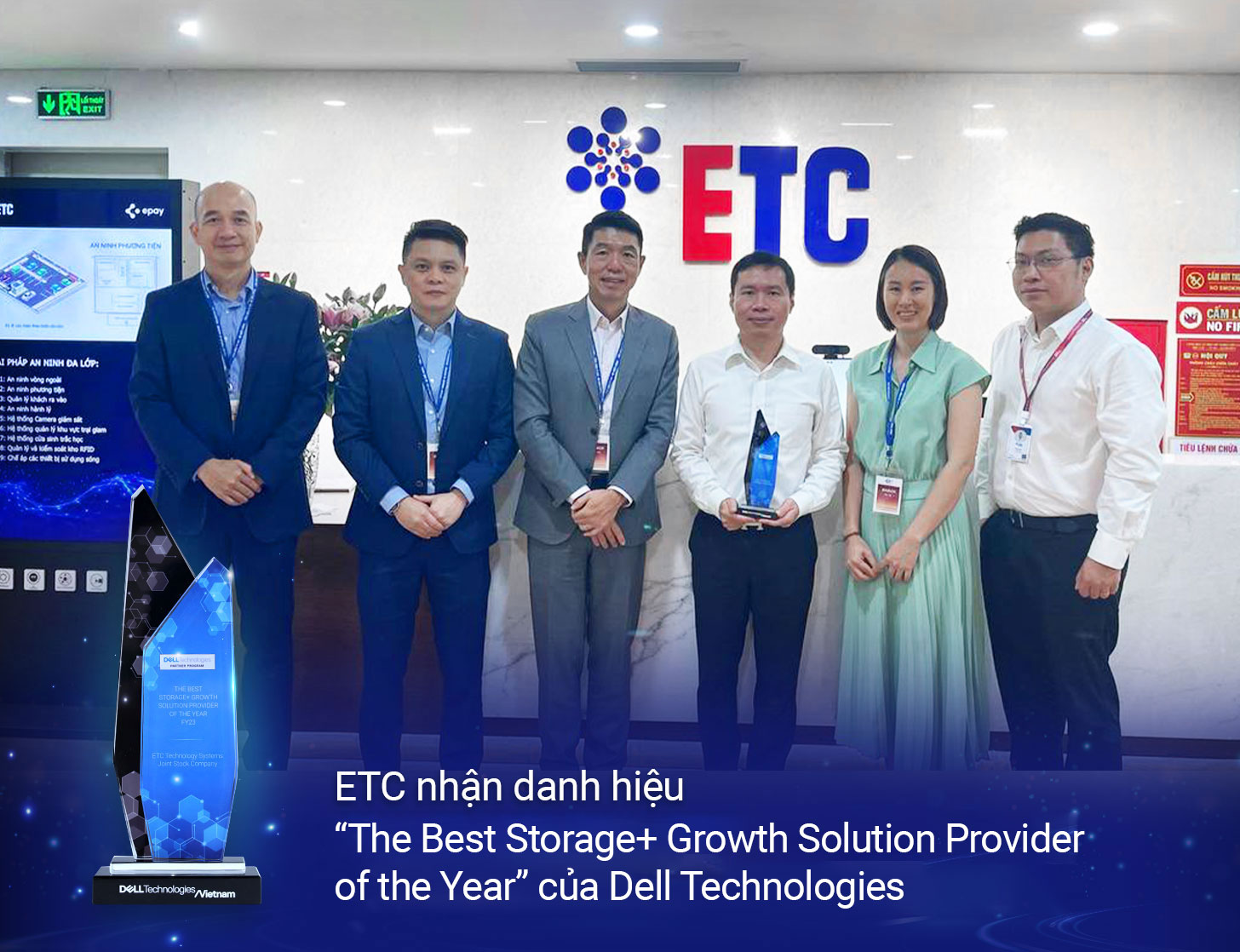 ETC nhận danh hiệu "Nhà cung cấp Giải pháp lưu trữ tăng trưởng tốt nhất của năm" của Dell Technologies